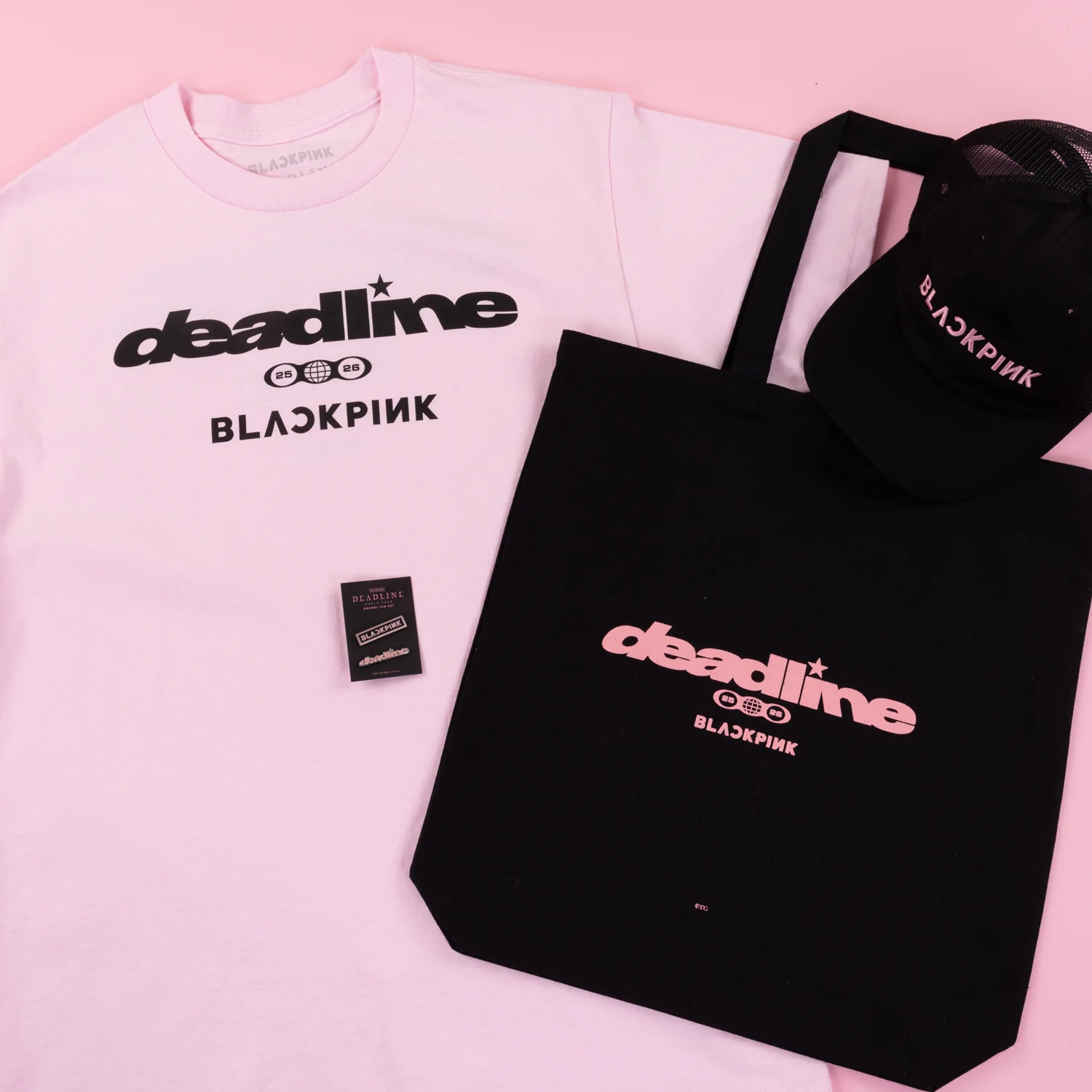 BLACKPINK Continent Logo Tee Pink - Image 3